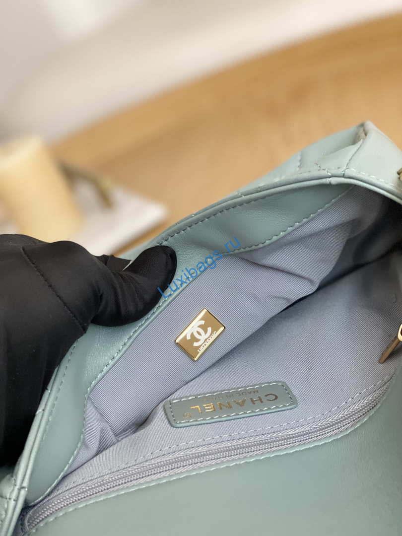 Chanel AS3777 Flap Bag Lambskin & Gold-Tone Metal Light Blue | chanel as3777 flap bag lambskin gold tone metal light blue 009