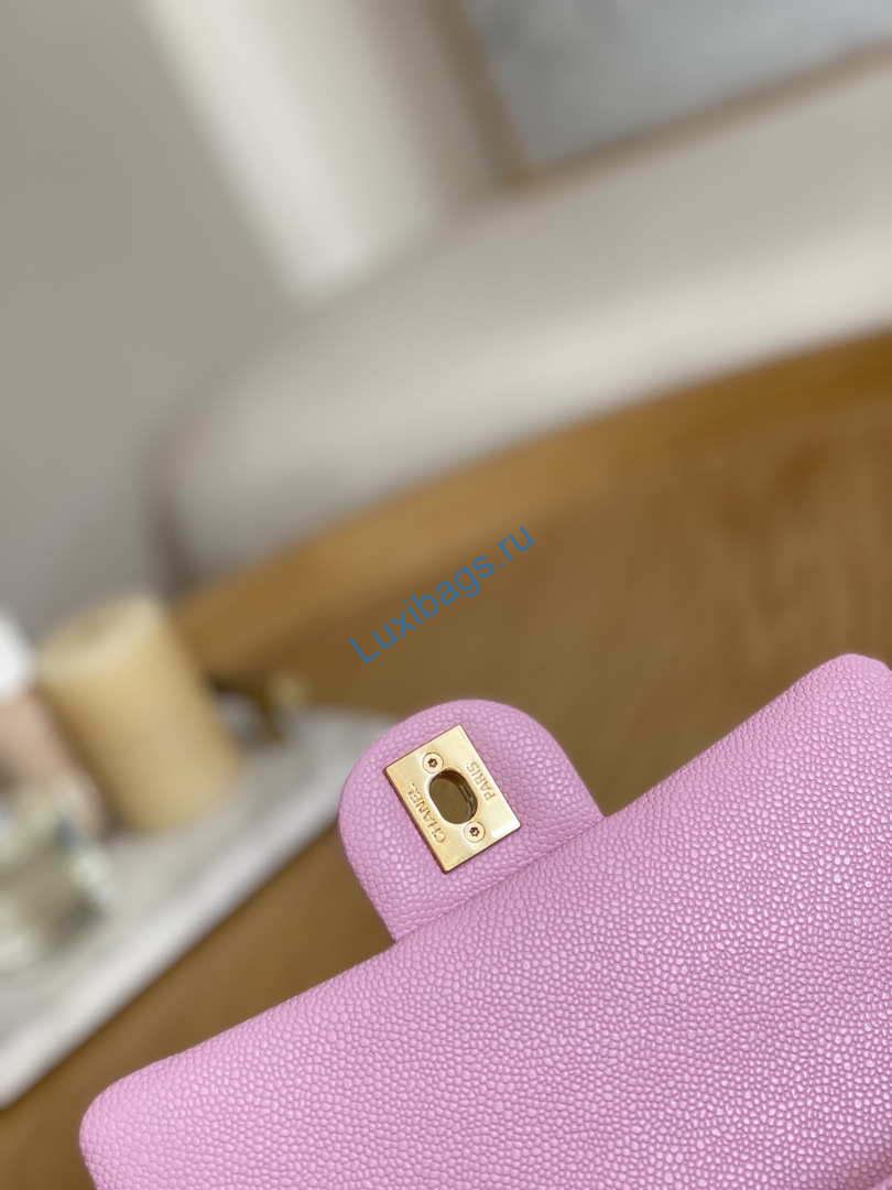 Chanel AS3829 Mini Flap Chain Bag Light Pink Calfskin Gold | chanel as3829 mini flap chain bag light pink calfskin gold 007
