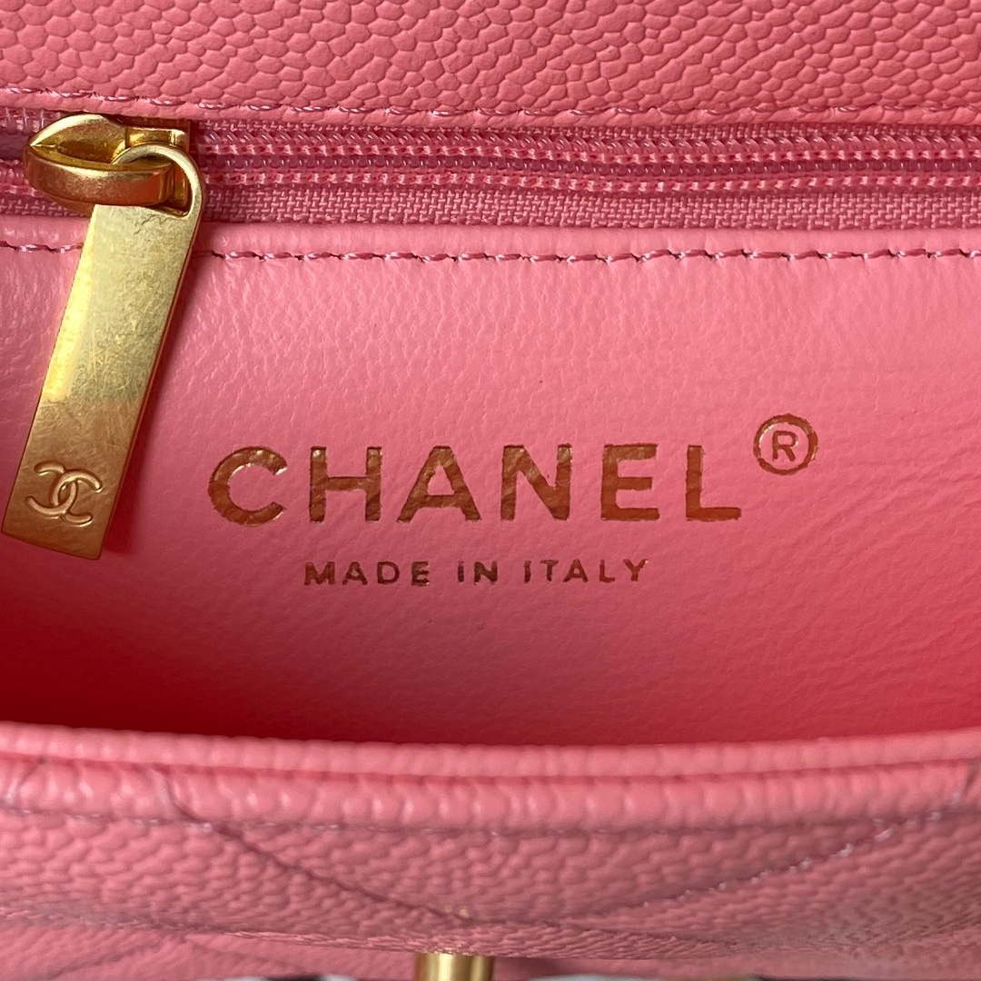 Chanel AS3829 Mini Flap Chain Bag Pink Calfskin Gold | chanel as3829 mini flap chain bag pink calfskin gold 008 a443bd53 8cb8 4076 aad3 42f76e6414d1