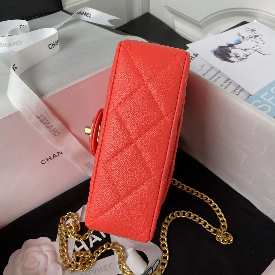 Chanel AS3829 Mini Flap Chain Bag Red Calfskin Gold | chanel as3829 mini flap chain bag red calfskin gold 005 2bd1d4f7 3cba 42dc aba3 1d524a448a0f