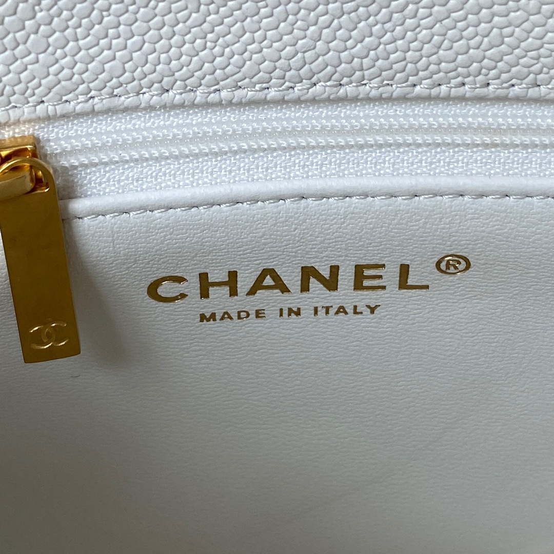 Chanel AS3829 Mini Flap Chain Bag White Calfskin Gold | chanel as3829 mini flap chain bag white calfskin gold 007
