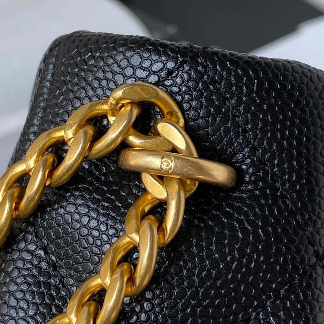 Chanel AS3830 Small Hobo Handbag Black Calfskin Gold | chanel as3830 small hobo handbag black calfskin gold 005