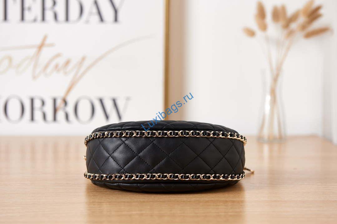 Chanel AS3917 Clutch With Chain Lambskin & Shiny Light Gold Metal Black | chanel as3917 clutch with chain lambskin shiny light gold metal black 005