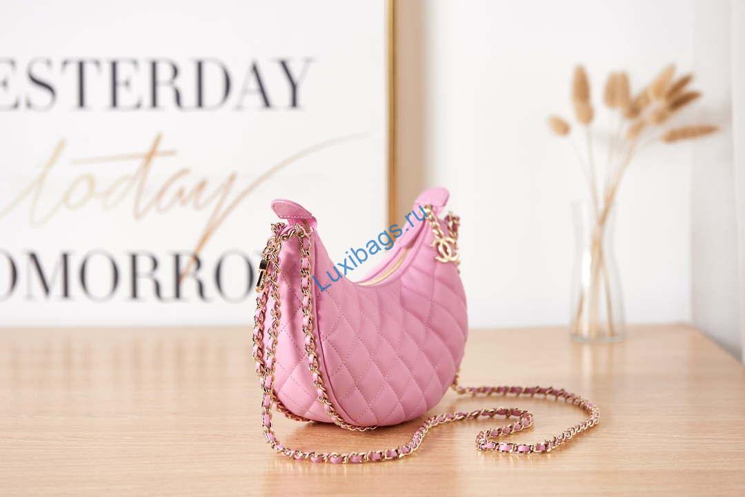 Chanel AS3917 Clutch With Chain Lambskin & Shiny Light Gold Metal Pink | chanel as3917 clutch with chain lambskin shiny light gold metal light pink 004