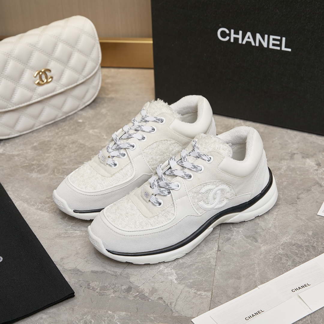Chanel Men Women's Sneaker Shoes G38753 White | chanel men womens sneaker shoes g38753 white 003