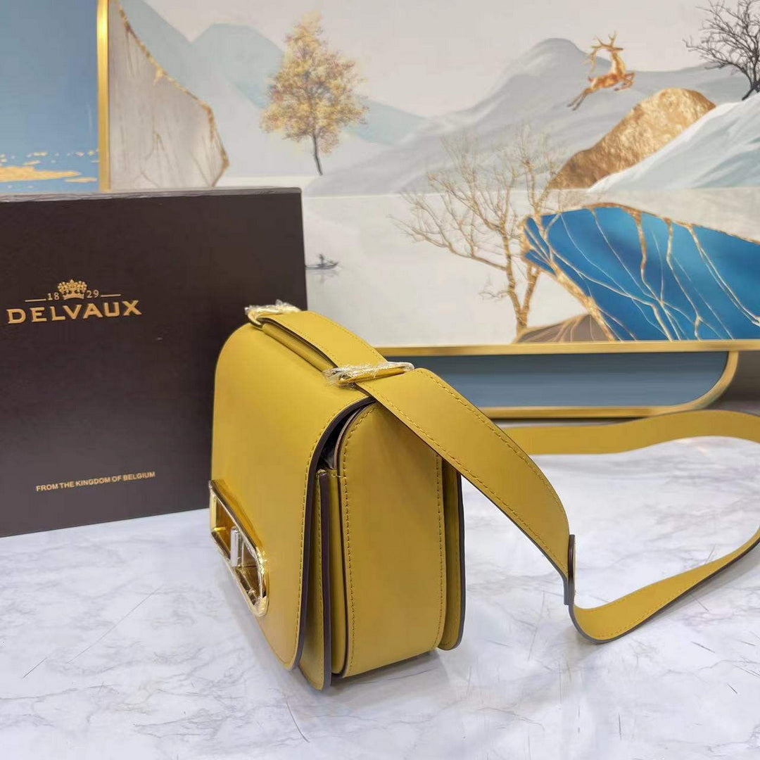 Delvaux AA0574 Lingot Alpina Calf Bag Yellow | delvaux aa0574 lingot alpina calf bag tender yellow 2
