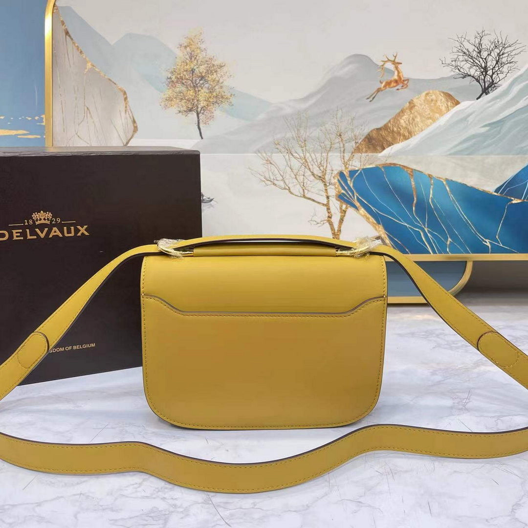Delvaux AA0574 Lingot Alpina Calf Bag Yellow | delvaux aa0574 lingot alpina calf bag tender yellow 3