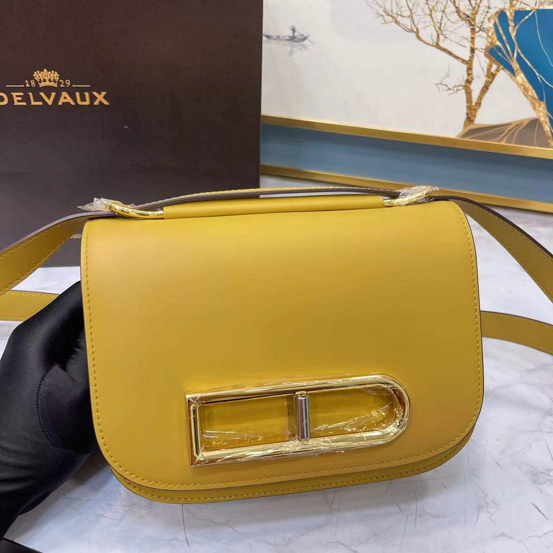 Delvaux AA0574 Lingot Alpina Calf Bag Yellow | delvaux aa0574 lingot alpina calf bag tender yellow 5