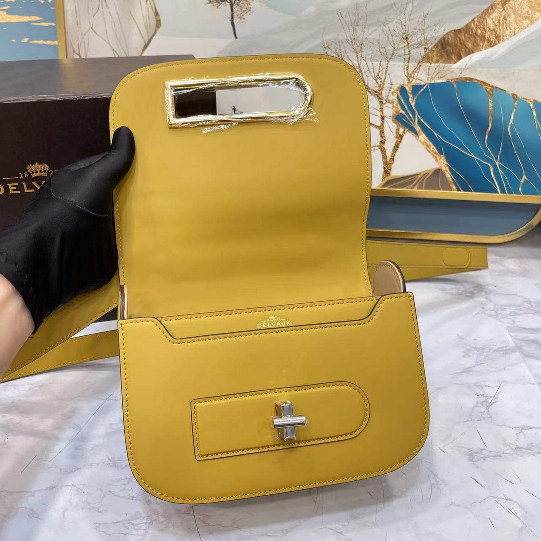 Delvaux AA0574 Lingot Alpina Calf Bag Yellow | delvaux aa0574 lingot alpina calf bag tender yellow 7