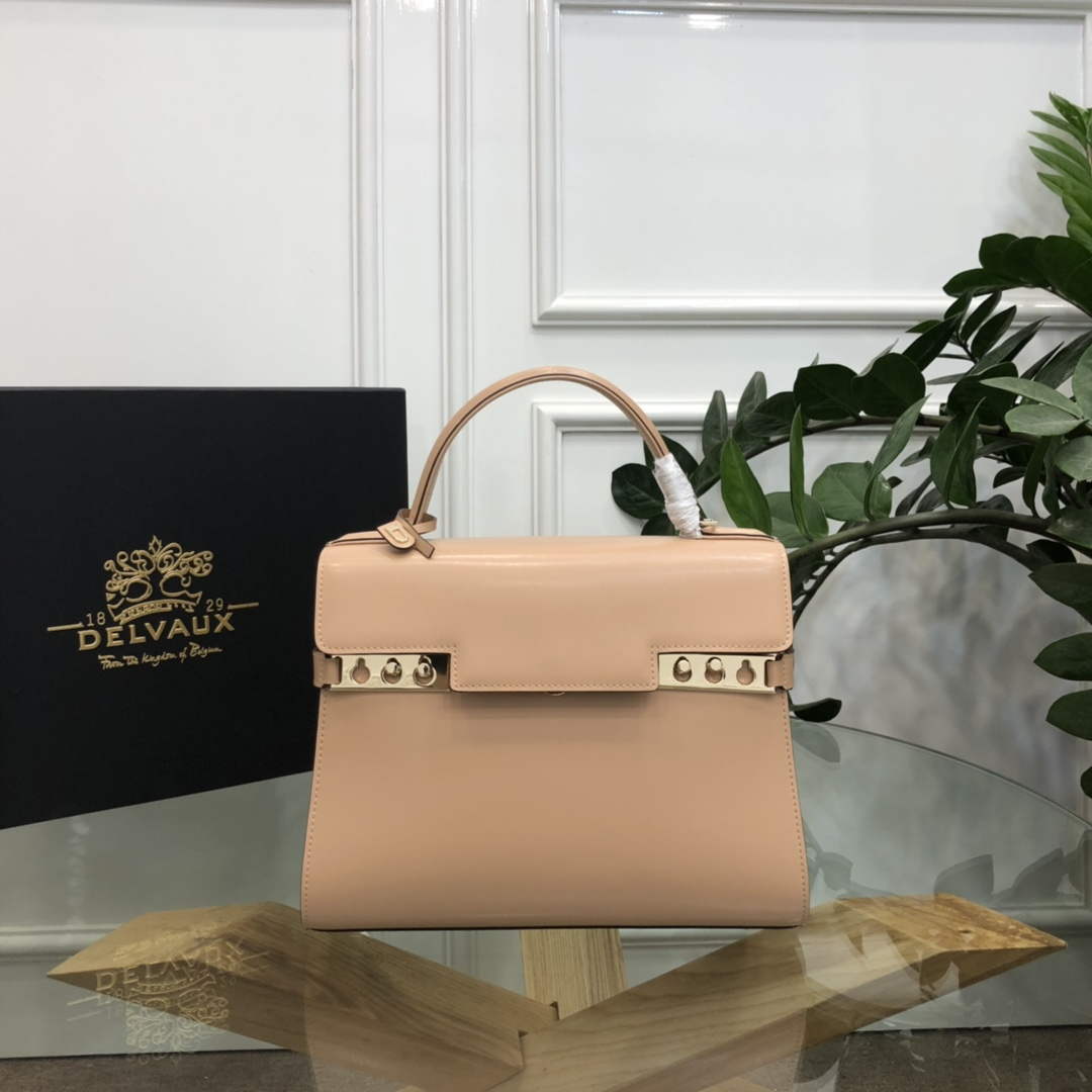Delvaux AA0611 Tempête MM Bag milk tea