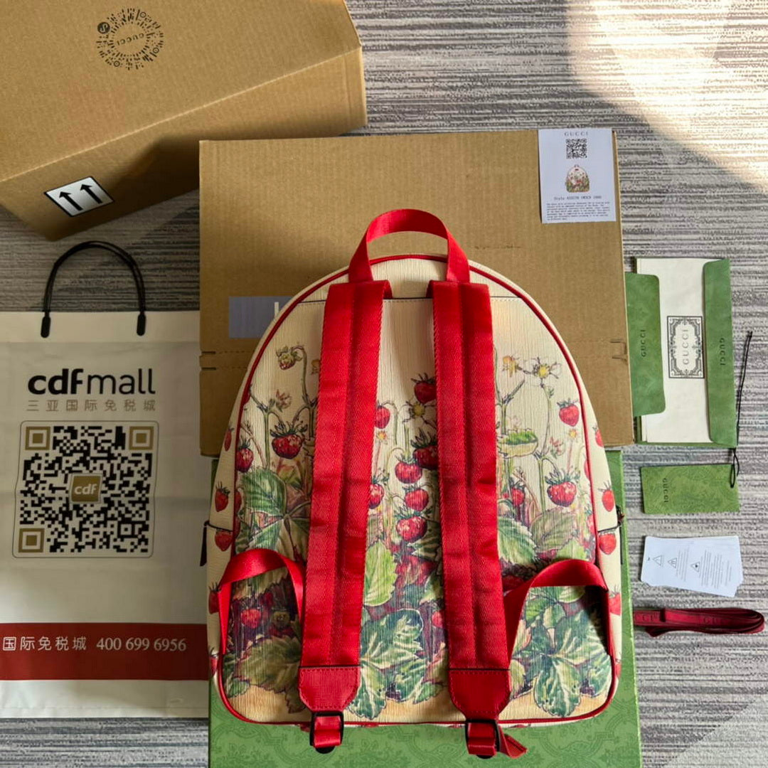 Gucci 433578 Children's Fairy Print Backpack Red | gucci 433578 childrens fairy print backpack red 2