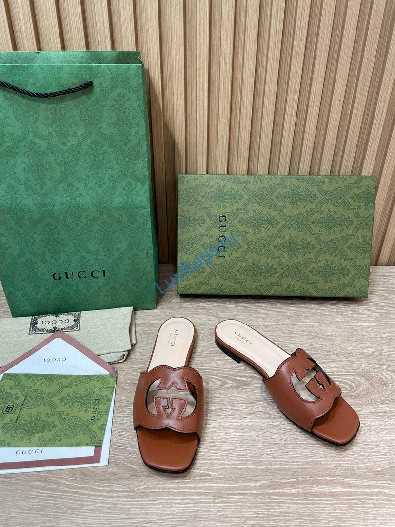 Gucci 694451 Women's Interlocking G cut-out slide sandal G66756 | gucci 694451 womens interlocking g cut out slide sandal g66756 2