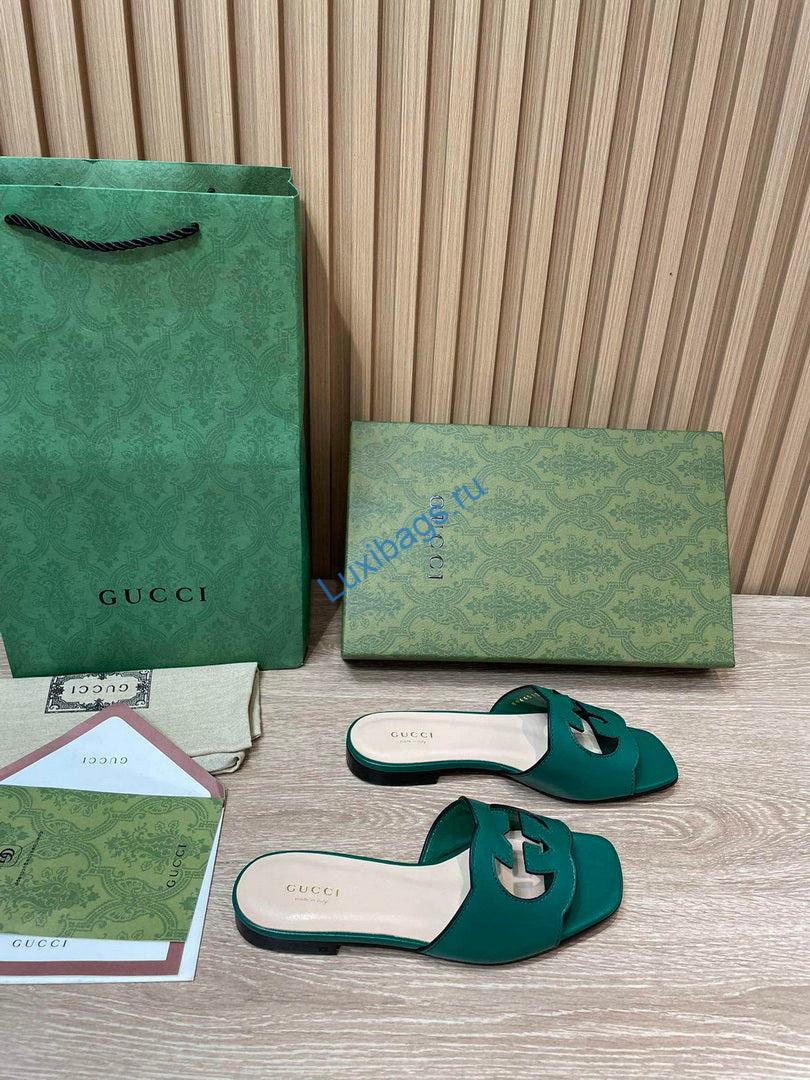 Gucci 694451 Women's Interlocking G cut-out slide sandal G66758 | gucci 694451 womens interlocking g cut out slide sandal g66758 3