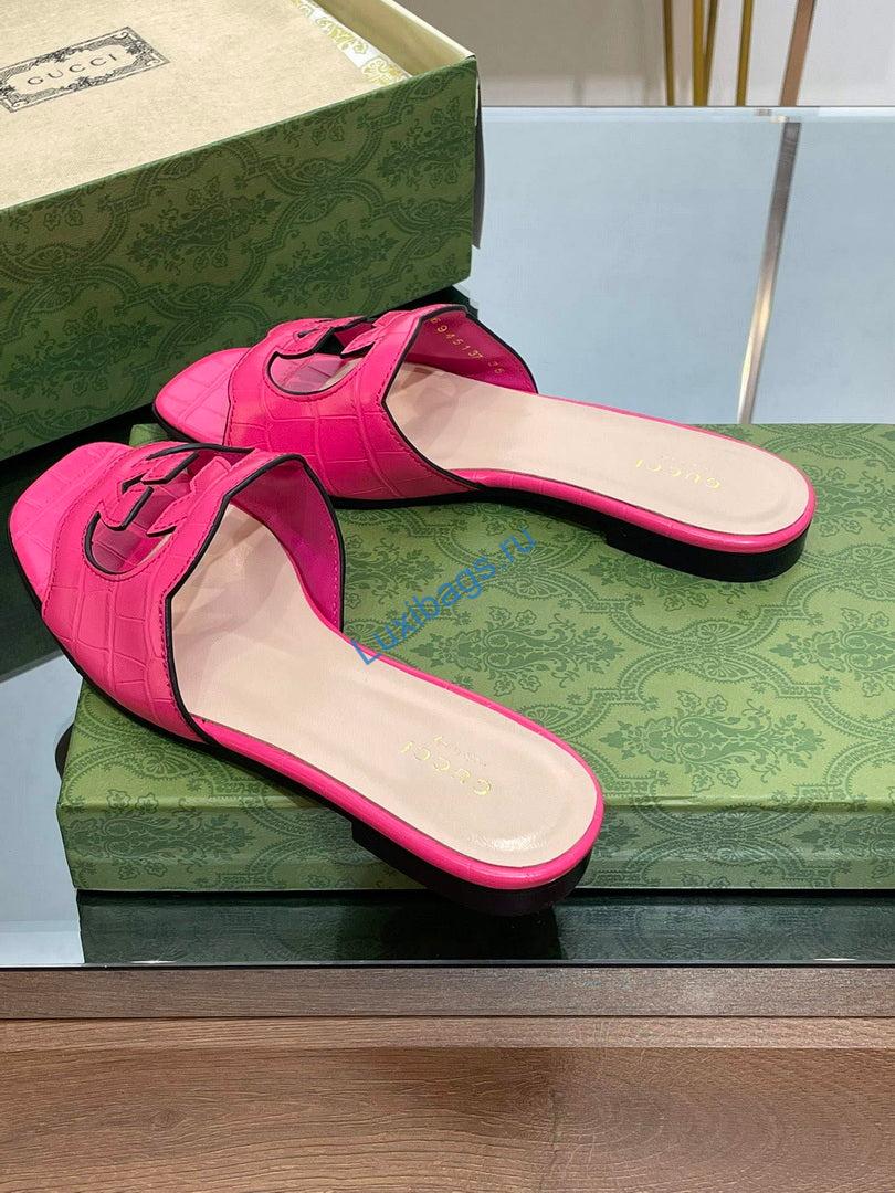 Gucci 694451 Women's Interlocking G cut-out slide sandal G66761 | gucci 694451 womens interlocking g cut out slide sandal g66761 3
