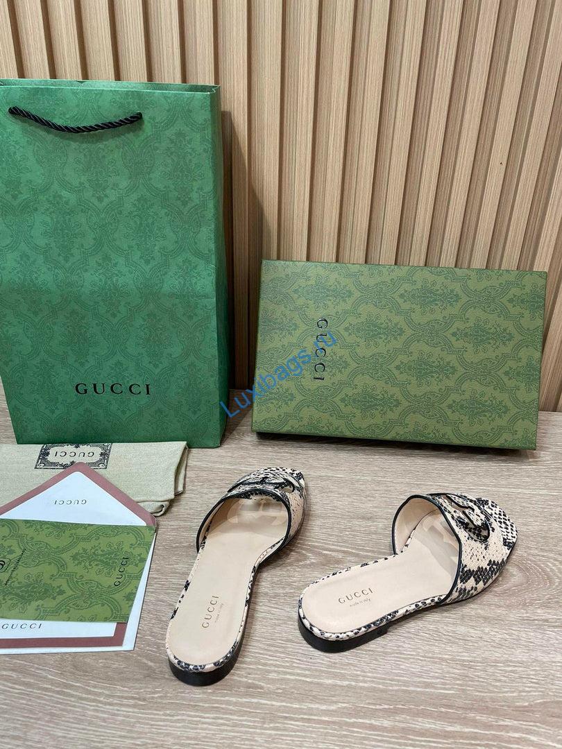 Gucci 694451 Women's Interlocking G cut-out slide sandal G66762 | gucci 694451 womens interlocking g cut out slide sandal g66762 4