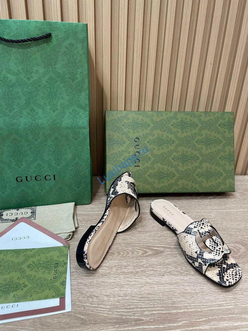 Gucci 694451 Women's Interlocking G cut-out slide sandal G66762 | gucci 694451 womens interlocking g cut out slide sandal g66762 7