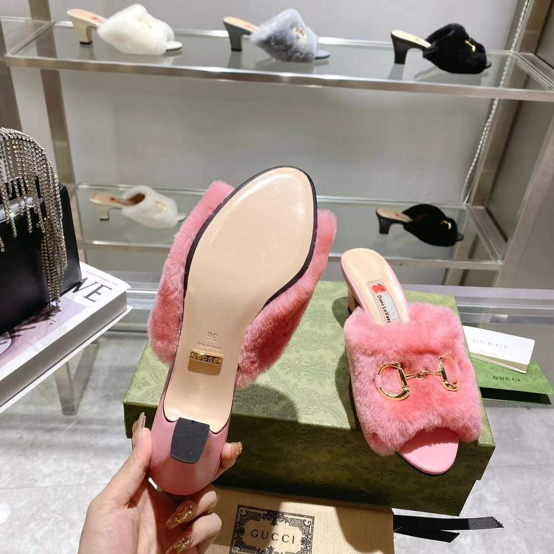 Gucci 722962 Women's mid-heel slide sandal G82358 | gucci 722962 womens mid heel slide sandal g82358 9