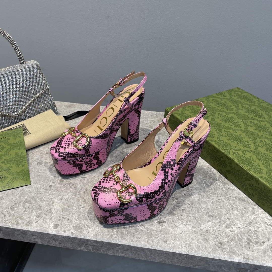 Gucci 723837 Women's python print high heel pump G66745 | gucci 723837 womens python print high heel pump g66745 3