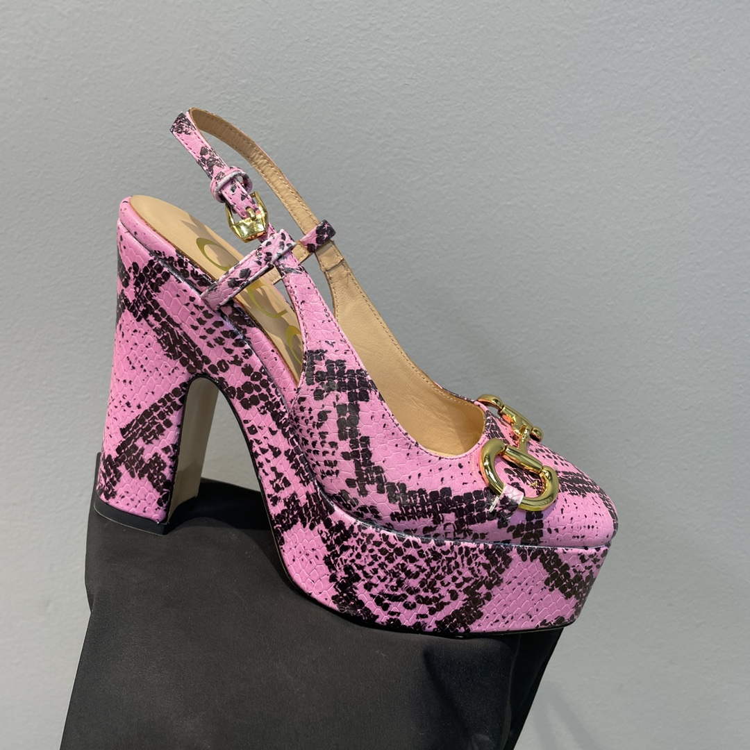 Gucci 723837 Women's python print high heel pump G66745 | gucci 723837 womens python print high heel pump g66745 7