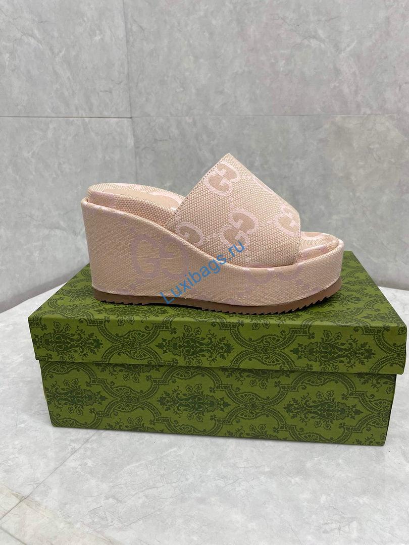 Gucci 730047 Women's jumbo GG platform slide sandal G82364 | gucci 730047 womens jumbo gg platform slide sandal g82364 3