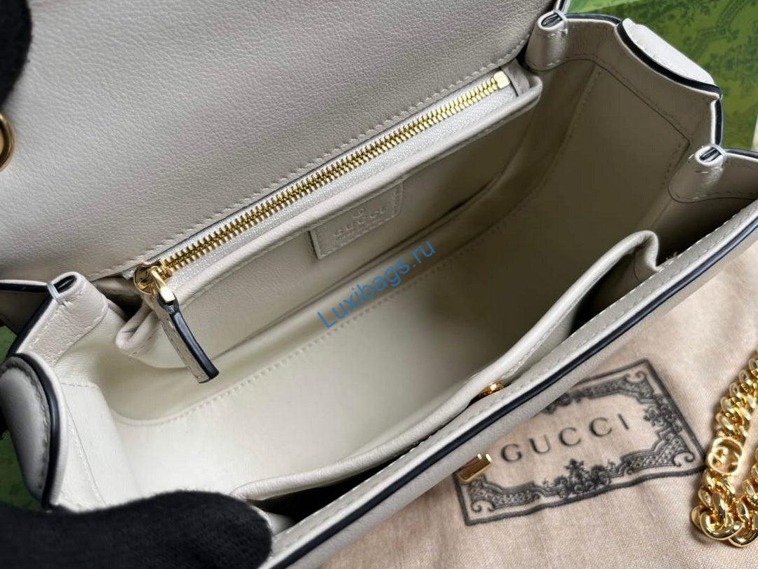 Gucci 735101 Gucci Blondie Top-handle Bag White | gucci 735101 gucci blondie top handle bag white 8