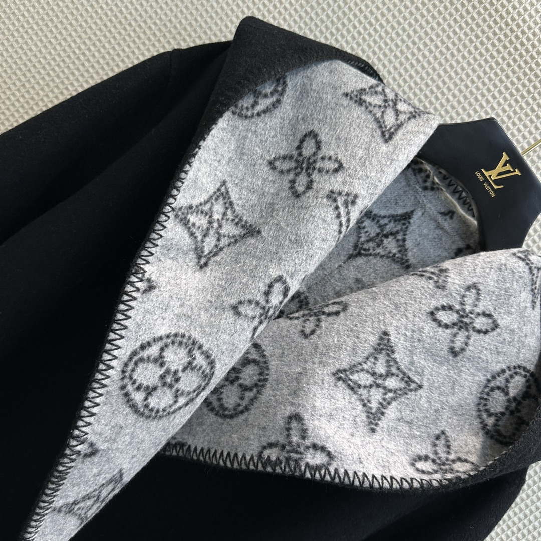 Louis Vuitton LV 1A9LDF Women's Reversible Mahina Monogram Wrap Coat L55745 | louis vuitton lv 1a9ldf womens reversible mahina monogram wrap coat l55745 003