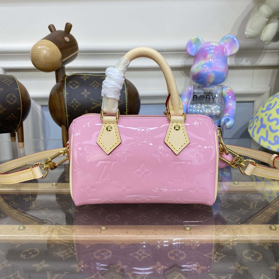 Louis Vuitton LV M81879 Nano Speedy Bag Monogram vernis | louis vuitton m81879 lv nano speedy bag monogram vernis 002