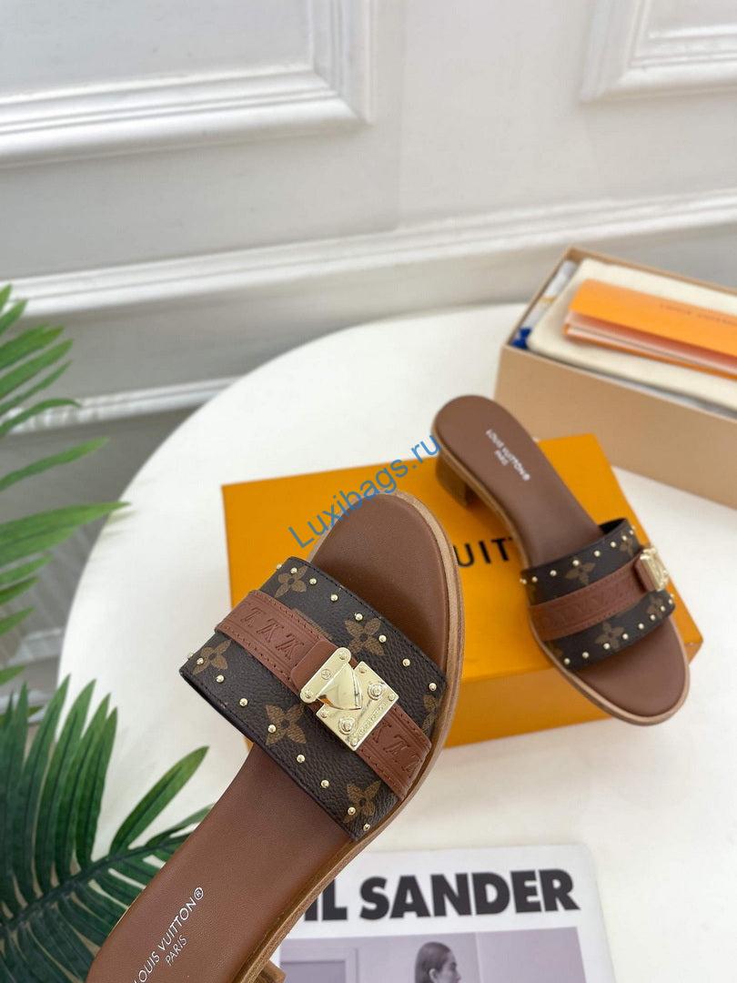 LV 1AADI2 Louis Vuitton Lock It Mules L99034 | lv 1aac3y louis vuitton lock it flat mules l99034 6