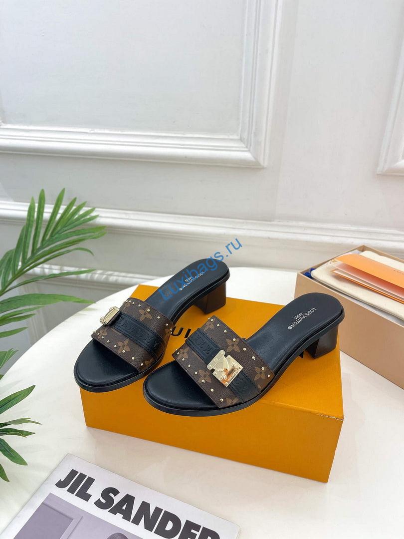 LV 1AADI2 Louis Vuitton Lock It Mules L99035 | lv 1aac3y louis vuitton lock it flat mules l99035 5