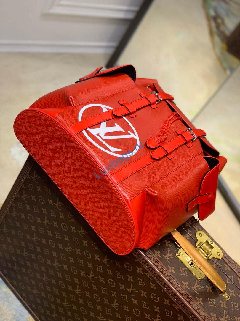 LV M41379 Louis Vuitton Backpack Orange | lv m41379 louis vuitton lv x supreme backpack orange 4