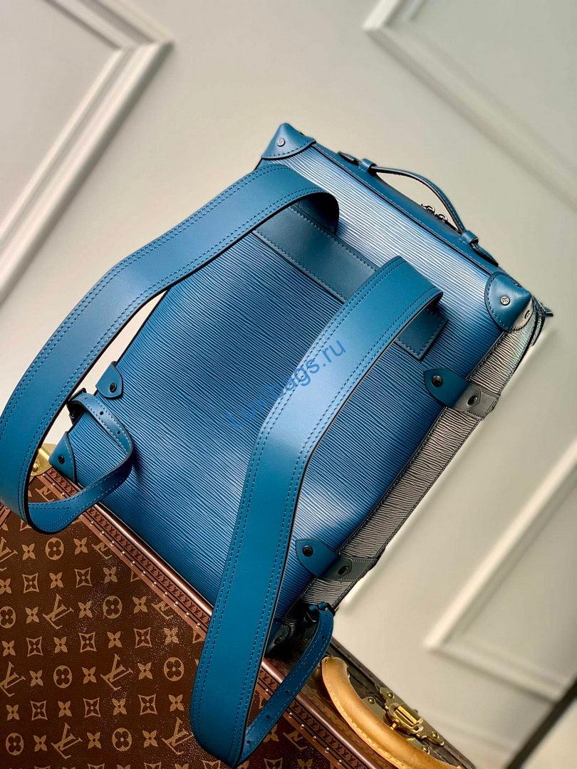 LV M44752 Louis Vuitton Soft Trunk Small Backpack Blue | lv m44752 louis vuitton soft trunk small backpack blue 3