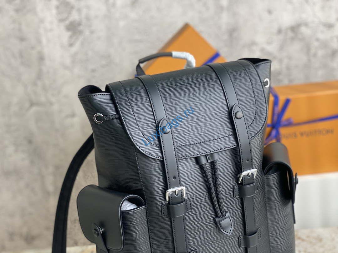 LV M50159 Louis Vuitton Christopher PM Epi Black | lv m50159 louis vuitton christopher pm epi black 003