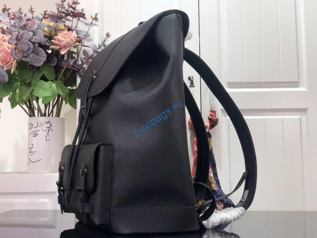 LV M58644 Louis Vuitton Christopher Slim Backpack Black | lv m58644 louis vuitton christopher slim backpack black 002 1