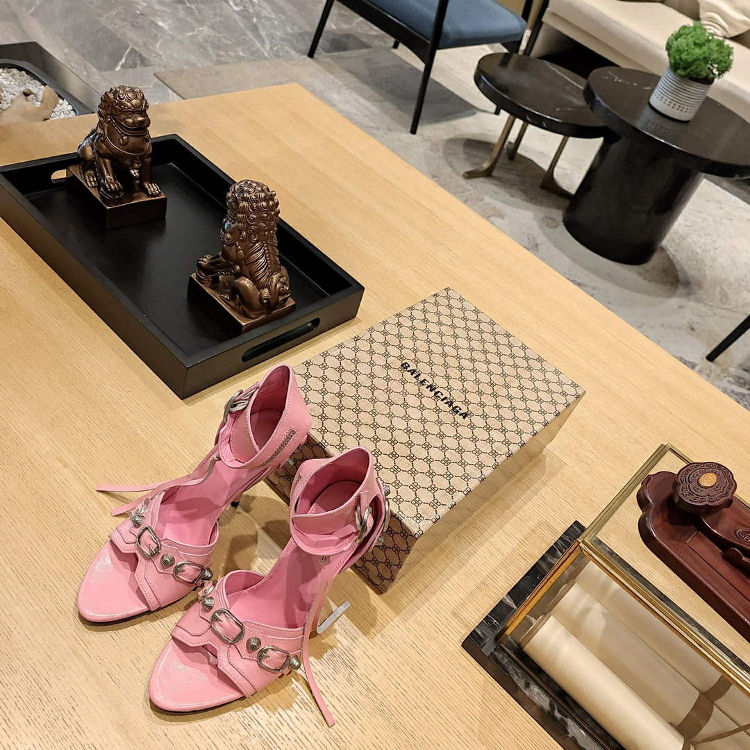 Balenciaga 743057 Women's Cagole 110mm Sandal Optic B77565 | balenciaga 743057 womens cagole 110mm sandal optic b77565 2