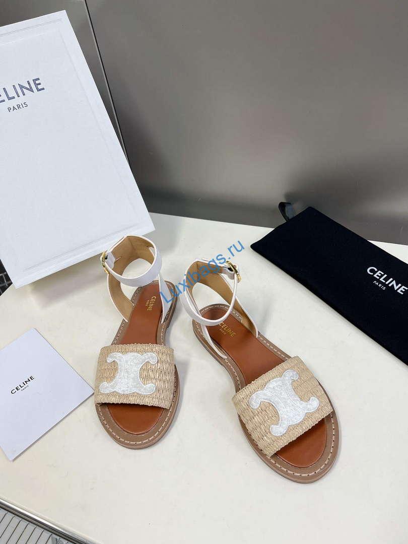 Celine 352402248C Women's Lympia Flat Strap Sandals C22480 | celine 352402248c womens lympia flat strap sandals c22480 2