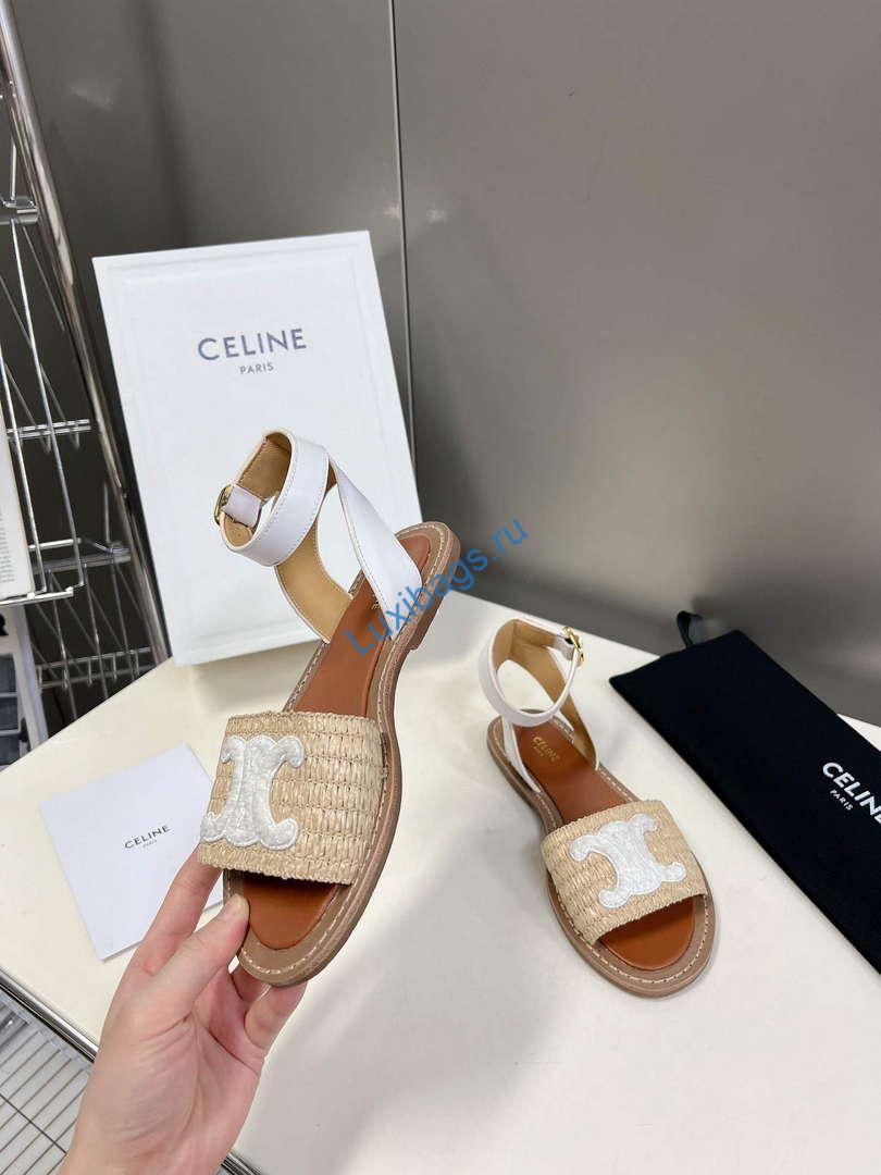 Celine 352402248C Women's Lympia Flat Strap Sandals C22480 | celine 352402248c womens lympia flat strap sandals c22480 4