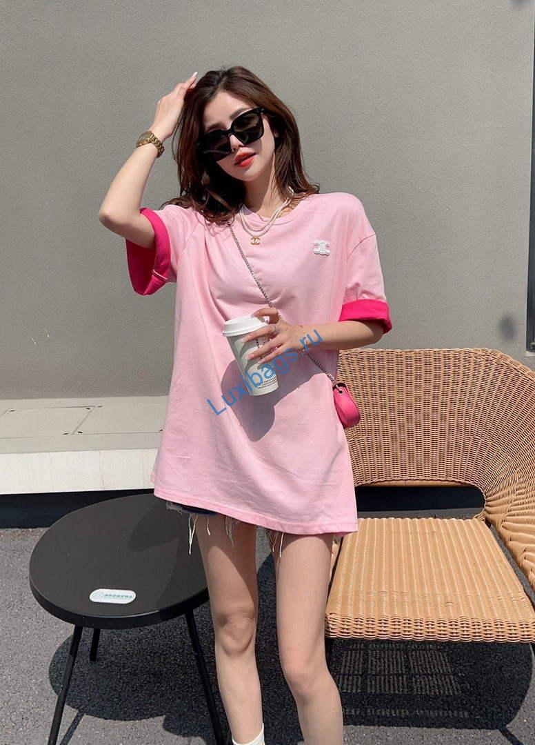 Celine Women's Contrasting Short Sleeve T-Shirt C88105 | celine womens contrasting short sleeve t shirt c88105 5