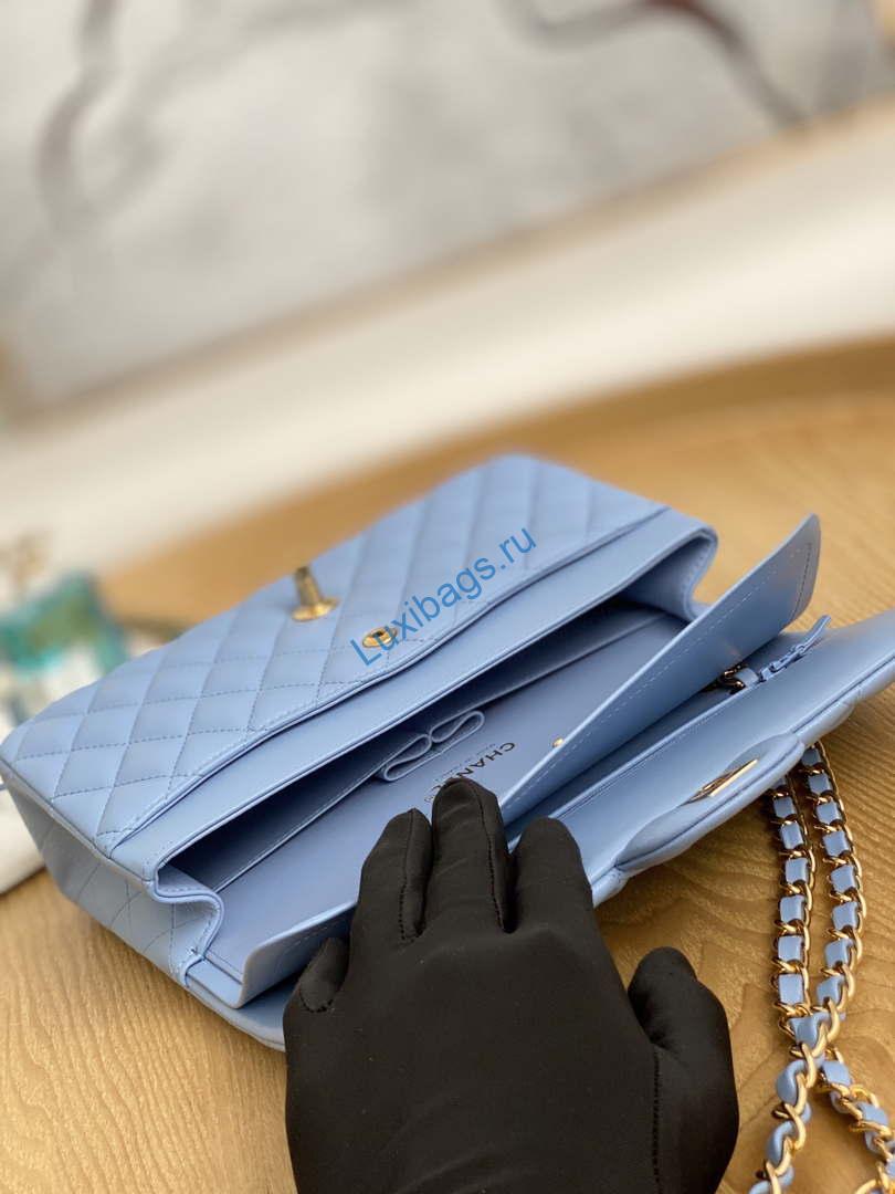chanel a01112 flap classic bag lambskin light blue gold 5 Chanel A01112 Flap Classic Bag Lambskin Light Blue Gold | chanel a01112 flap classic bag lambskin light blue gold 006