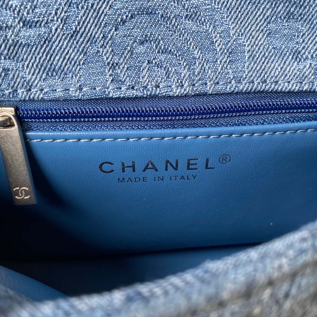Chanel AS3829 Small Flap Classic Bag Woc Denim Blue | chanel as3829 small flap classic bag woc denim blue 008