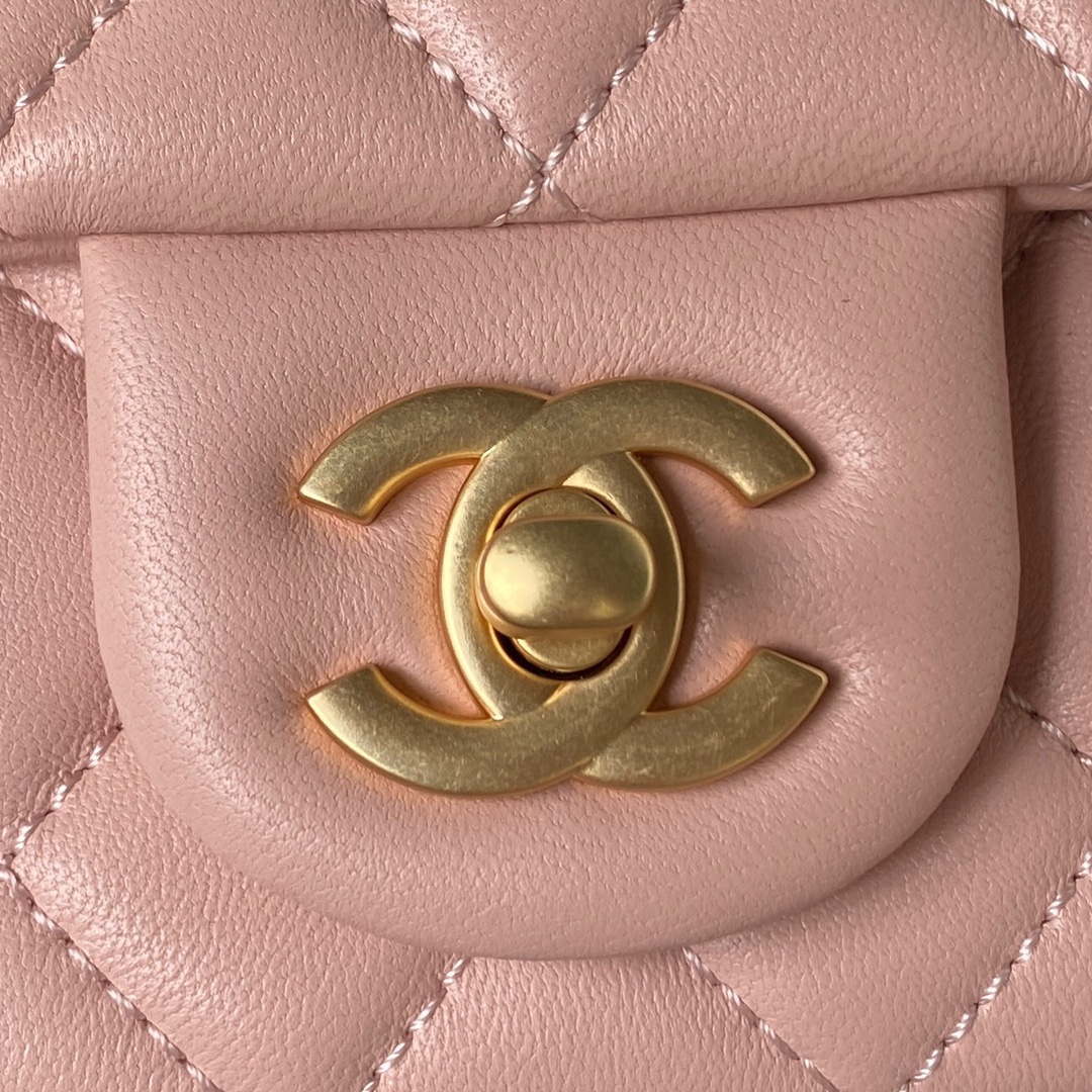 Chanel AS4041 Flap Classic Bag CF Camellia Lambskin Pink Gold | chanel as4041 flap classic bag cf camellia pink lambskin gold 003