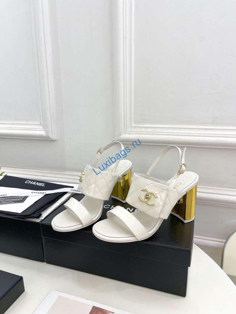 Chanel G39645 Women's High Heel Sandals C91324 | chanel g39645 womens high heel sandals c91324 3