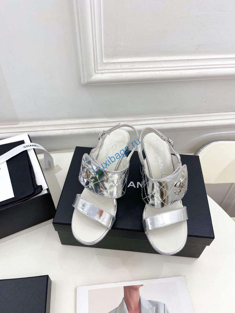 Chanel G39645 Women's High Heel Sandals C91326 | chanel g39645 womens high heel sandals c91326 1