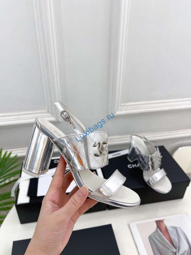 Chanel G39645 Women's High Heel Sandals C91326 | chanel g39645 womens high heel sandals c91326 4