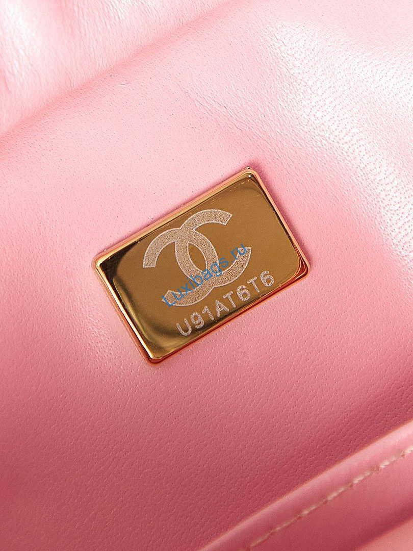 Chanel AS3768 Small Camera Case Lambskin Viscose Weaving Pink & White Gold | chanel small camera case lambskin viscose weaving gold tone metal pink white 009
