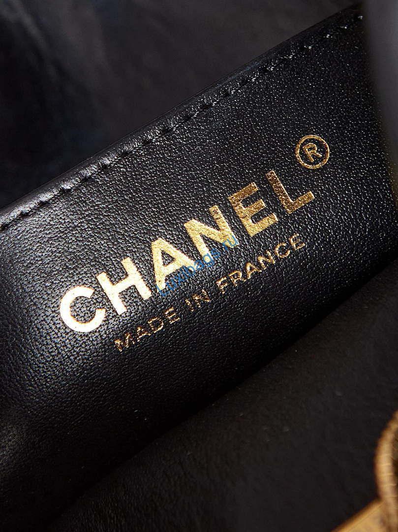 Chanel AS3768 Small Camera Case Lambskin Viscose Weaving White & Black | chanel small camera case lambskin viscose weaving gold tone metal white black 009