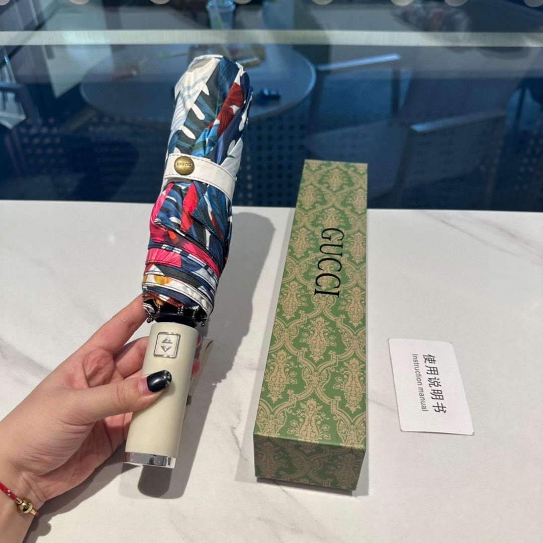 Gucci Three Fold Automatic Folding Sun Umbrella C854300 | chanel three fold automatic folding sun umbrella c855653 4