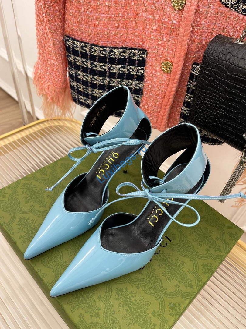 Gucci 717159 Women's high heel patent pump G56302 | gucci 717159 womens high heel patent pump g56302 4