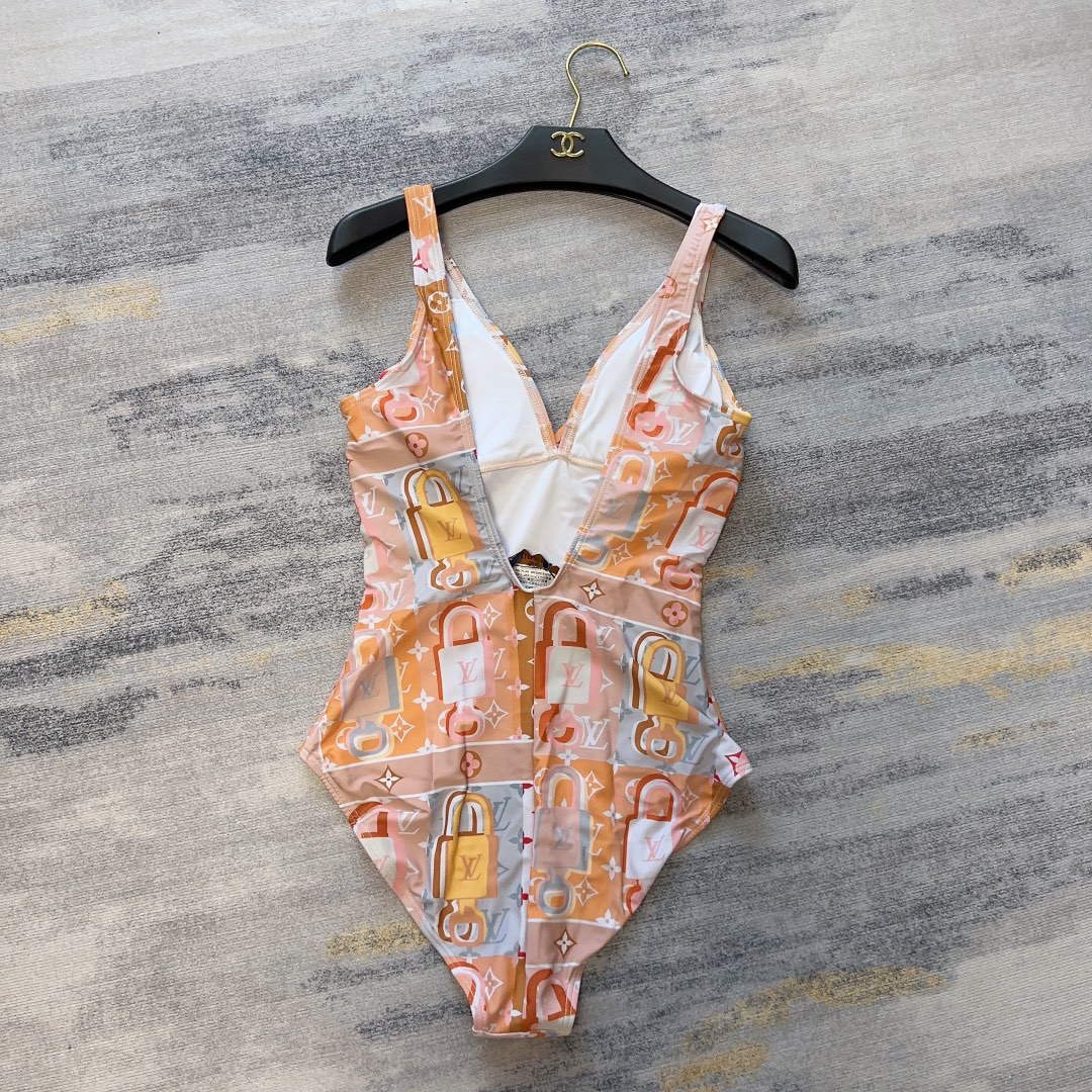 LV 1A9X2H Louis Vuitton Women's Fashion One-Piece Swimsuit L65413 | lv 1a9x2h louis vuitton womens fashion one piece swimsuit l65413 2