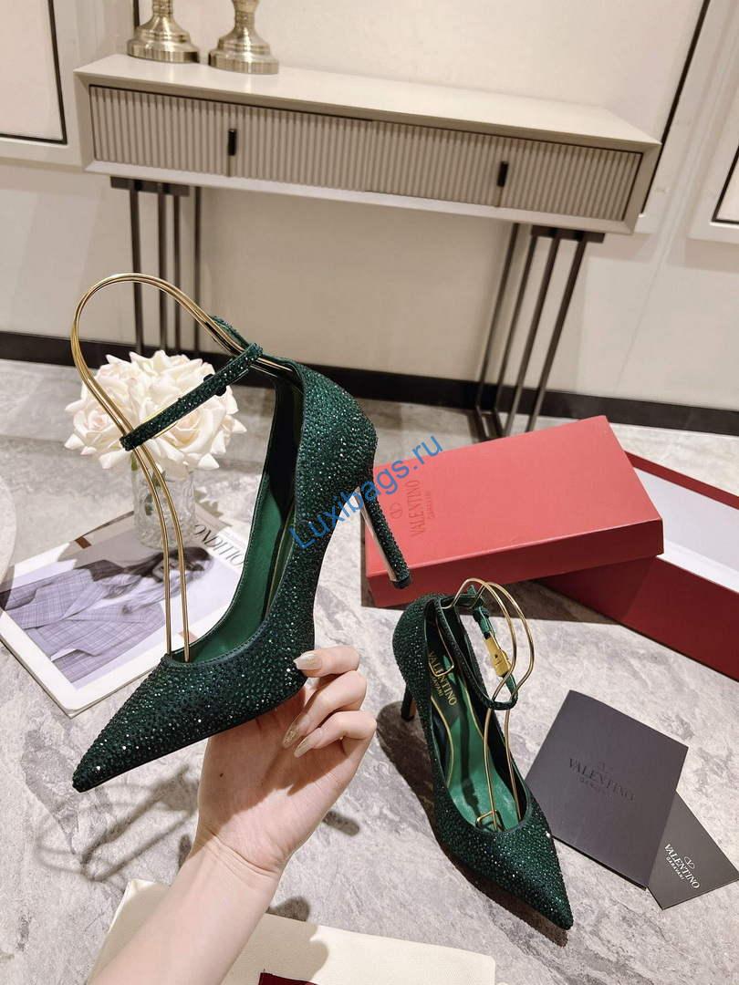 Valentino Women's Full Diamond Shoes 100mm V75469 | valentino womens full diamond shoes 100mm v75469 3