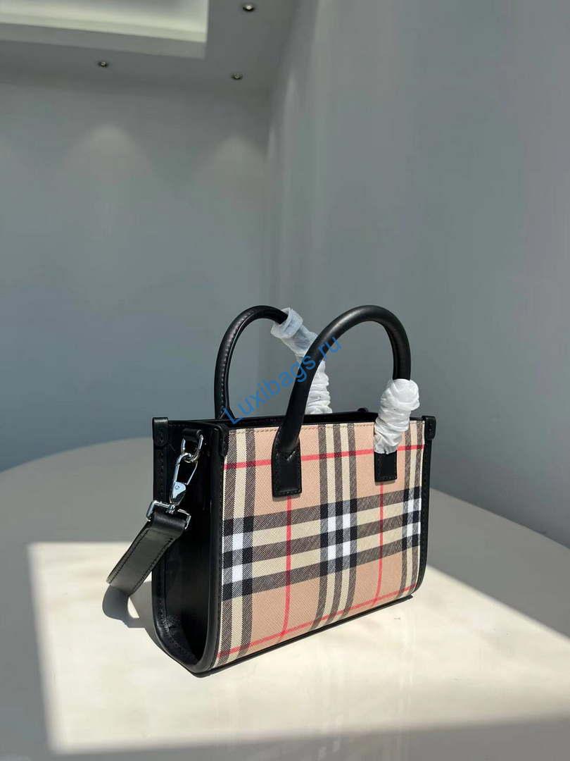 Burberry 8041655 Women's Natural Mini Vintage Check Tote | burberry 8041655 womens natural mini vintage check tote 006